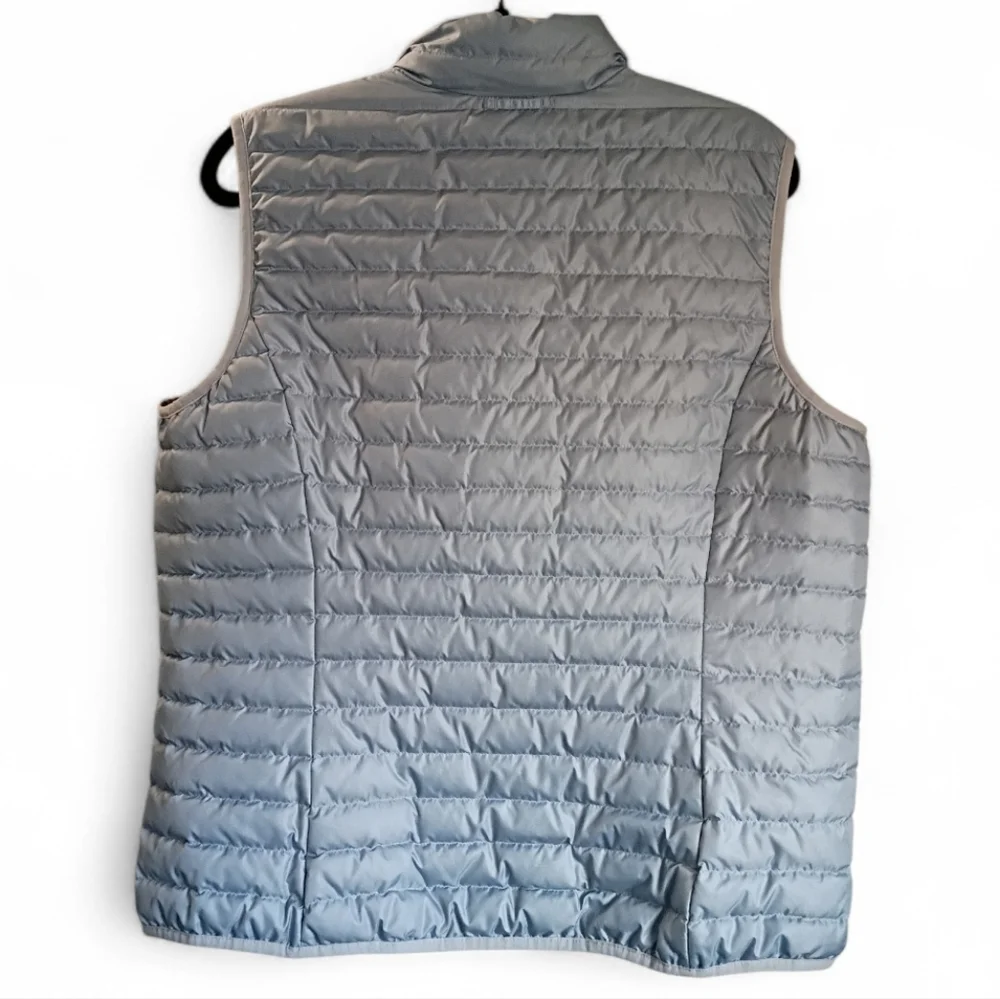 Eddie Bauer 650 Down Microlight Vest Women's Size XL Powder Blue Packable